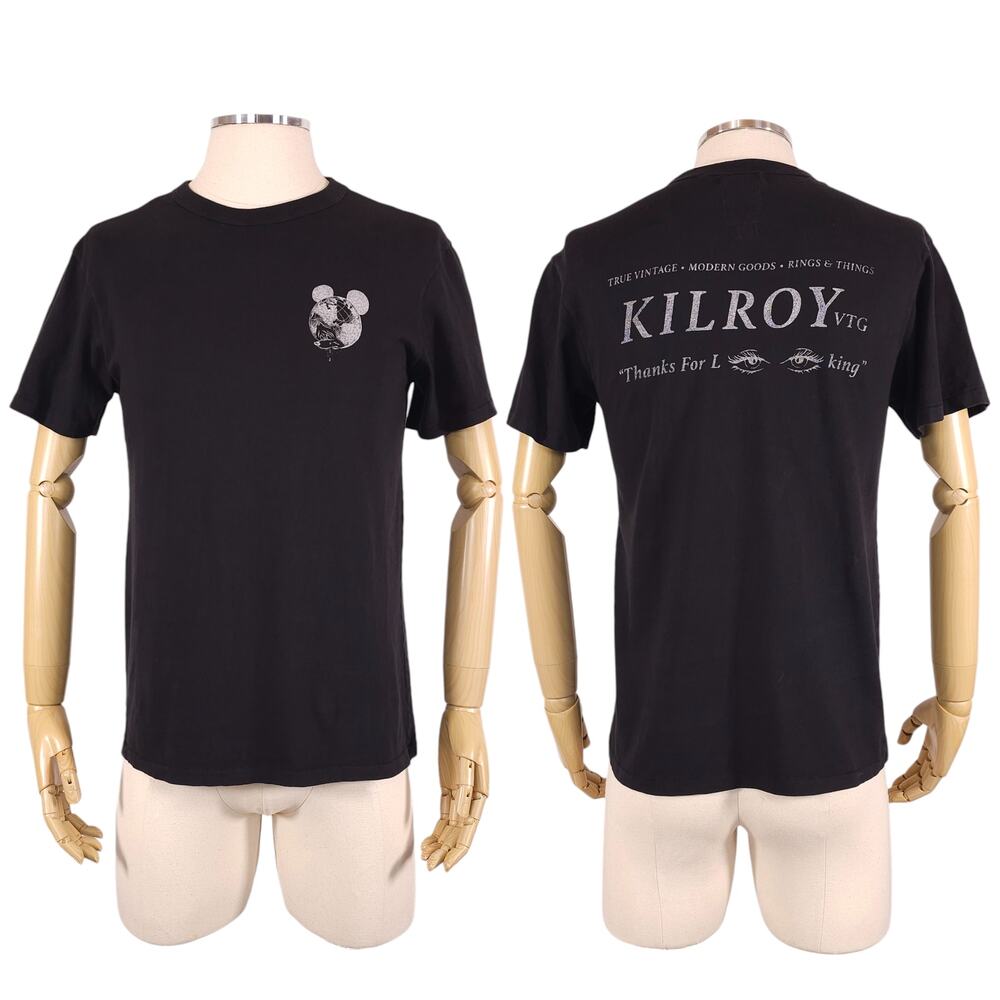 Devium x Kilroy Vtg Short Sleeve Mad World Tee Black Sz Small
